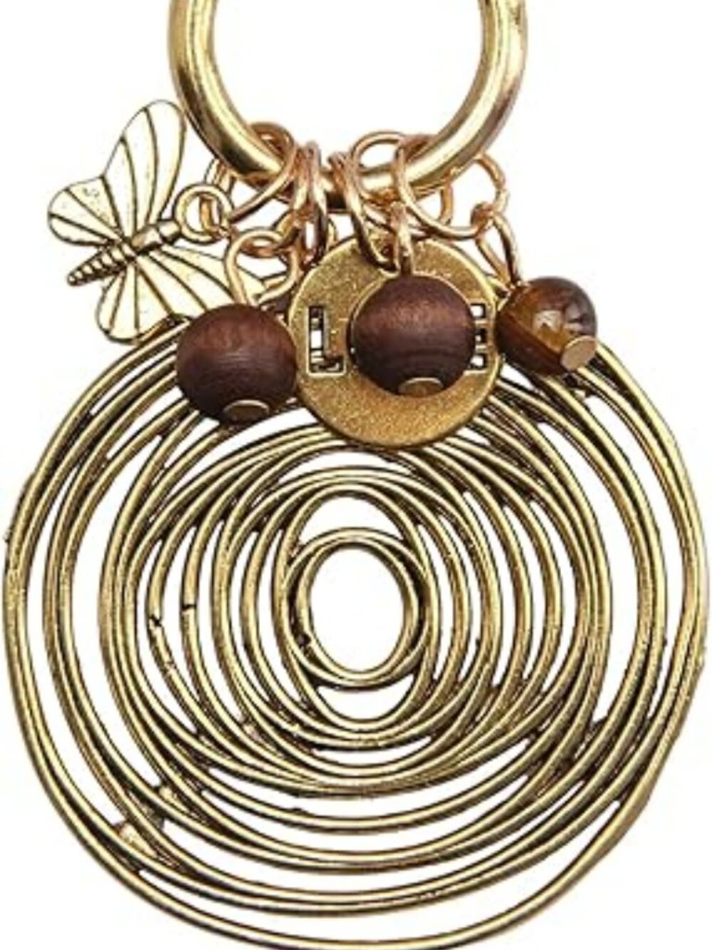 NEW Boho Leather Cord Necklace Chain Multilayer Wooden Lg Metal Pendant Jewelry